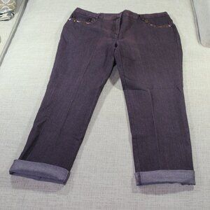 Ruby Rd  Size 8 Purple Beaded Jeans
